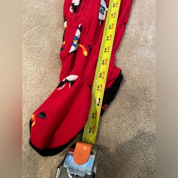 Kids Onesie Red Hockey Penguin footies with traction pads - Picture 7 of 7